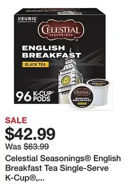 Office Depot Celestial Seasonings English Breakfast Tea Single-Serve K-Cup , Carton Of 96 offer