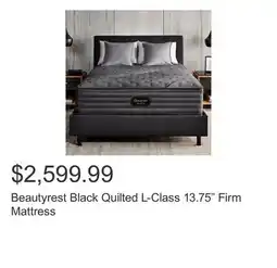 Costco Beautyrest Black Quilted L-Class 13.75 Firm Mattress offer