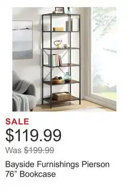 Costco Bayside Furnishings Pierson 76 Bookcase offer