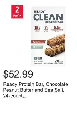 Costco Ready Protein Bar, Chocolate Peanut Butter and Sea Salt, 24-count offer