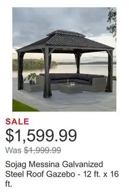 Costco Sojag Messina Galvanized Steel Roof Gazebo - 12 ft. x 16 ft offer