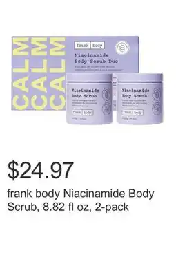 Costco frank body Niacinamide Body Scrub, 8.82 fl oz, 2-pack offer