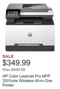 Costco HP Color LaserJet Pro MFP 3301cdw Wireless All-in-One Printer offer
