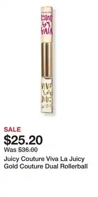 Ulta Beauty Juicy Couture Viva La Juicy Gold Couture Dual Rollerball offer