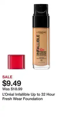 Ulta Beauty L'Oréal Infallible Up to 32 Hour Fresh Wear Foundation offer