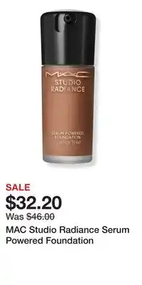Ulta Beauty MAC Studio Radiance Serum Powered Foundation offer