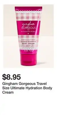 Bath & Body Works Gingham Gorgeous Travel Size Ultimate Hydration Body Cream offer