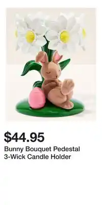 Bath & Body Works Bunny Bouquet Pedestal 3-Wick Candle Holder offer