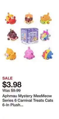 Game Stop Aphmau Mystery MeeMeow Series 6 Carnival Treats Cats 6-In Plush (Styles May Vary) offer