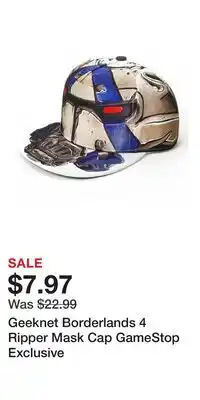 Game Stop Geeknet Borderlands 4 Ripper Mask Cap GameStop Exclusive offer
