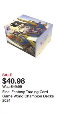 Game Stop Final Fantasy Trading Card Game World Champion Decks 2024 offer
