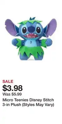 Game Stop Micro Teenies Disney Stitch 3-in Plush (Styles May Vary) offer