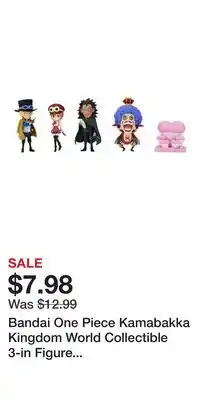 Game Stop Bandai One Piece Kamabakka Kingdom World Collectible 3-in Figure (Styles May Vary) offer