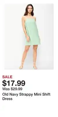 Old Navy Old Navy Strappy Mini Shift Dress offer