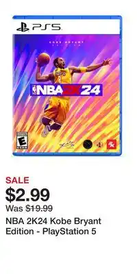 Game Stop NBA 2K24 Kobe Bryant Edition - PlayStation 5 offer