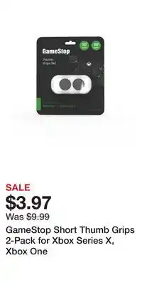 Game Stop GameStop Short Thumb Grips 2-Pack for Xbox Series X, Xbox One offer