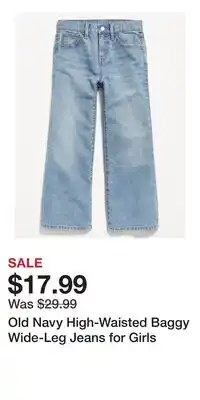 Old Navy Old Navy High-Waisted Baggy Wide-Leg Jeans for Girls offer