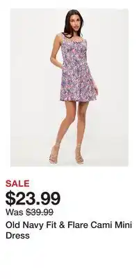 Old Navy Old Navy Fit & Flare Cami Mini Dress offer