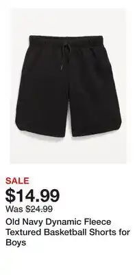 Old Navy Old Navy Dynamic Fleece Textured Basketball Shorts for Boys offer
