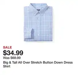 Belk Big & Tall All Over Stretch Button Down Dress Shirt offer