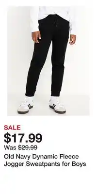 Old Navy Old Navy Dynamic Fleece Jogger Sweatpants for Boys offer