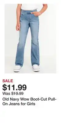 Old Navy Old Navy Wow Boot-Cut Pull-On Jeans for Girls offer