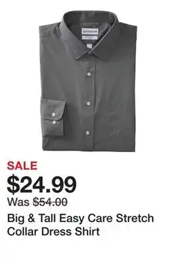 Belk Big & Tall Easy Care Stretch Collar Dress Shirt offer