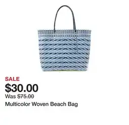 Belk Multicolor Woven Beach Bag offer