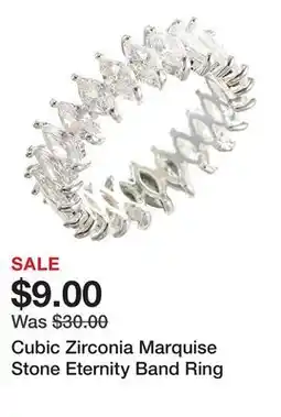 Belk Cubic Zirconia Marquise Stone Eternity Band Ring offer