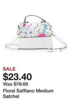 Belk Floral Saffiano Medium Satchel offer