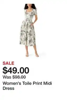 Belk Women's Toile Print Midi Dress offer