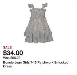 Belk Bonnie Jean Girls 7-16 Patchwork Smocked Dress offer