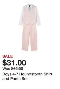 Belk Boys 4-7 Houndstooth Shirt and Pants Set offer