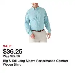 Belk Big & Tall Long Sleeve Performance Comfort Woven Shirt offer