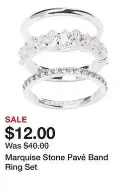 Belk Marquise Stone Pavé Band Ring Set offer