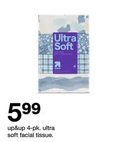Target up & up 4-pk. ultra soft facial tissue offer
