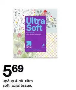 Target up & up 4-pk. ultra soft facial tissue offer