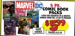 Ollie's COMIC BOOK LANTERN PACKS offer