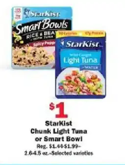 Schnucks Starkist Chunk Light Tuna or Smart Bowl offer