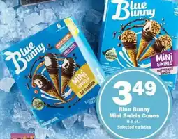 Schnucks Blue Bunny Mini Swirls Cones offer
