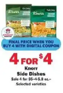 Schnucks Knorr Side Dishes offer