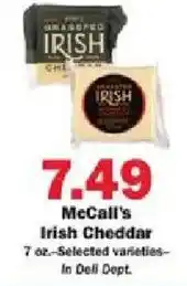 Schnucks McCall's Irish Cheddar offer