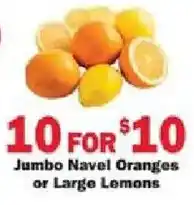 Schnucks Jumbo Navel Oranges or Large Lemons offer