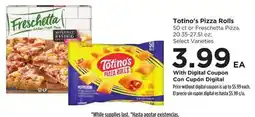 Food 4 Less Totino's Pizza Rolls 50 ct or Freschetta Pizza, 20.35-27.51 oz offer