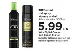 Food 4 Less TRESemmé Hairspray, Mousse or Gel offer