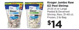 Food 4 Less Kroger Jumbo Raw EZ Peel Shrimp offer