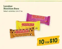 Sprouts Farmers Market Larabar Nutrition Bars offer