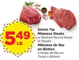 Food 4 Less Sirloin Tip Milanesa Steaks offer