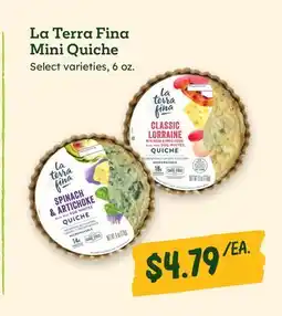 Sprouts Farmers Market La Terra Fina Mini Quiche offer