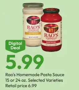 Stater Bros Rao's Homemade Pasta Sauce offer